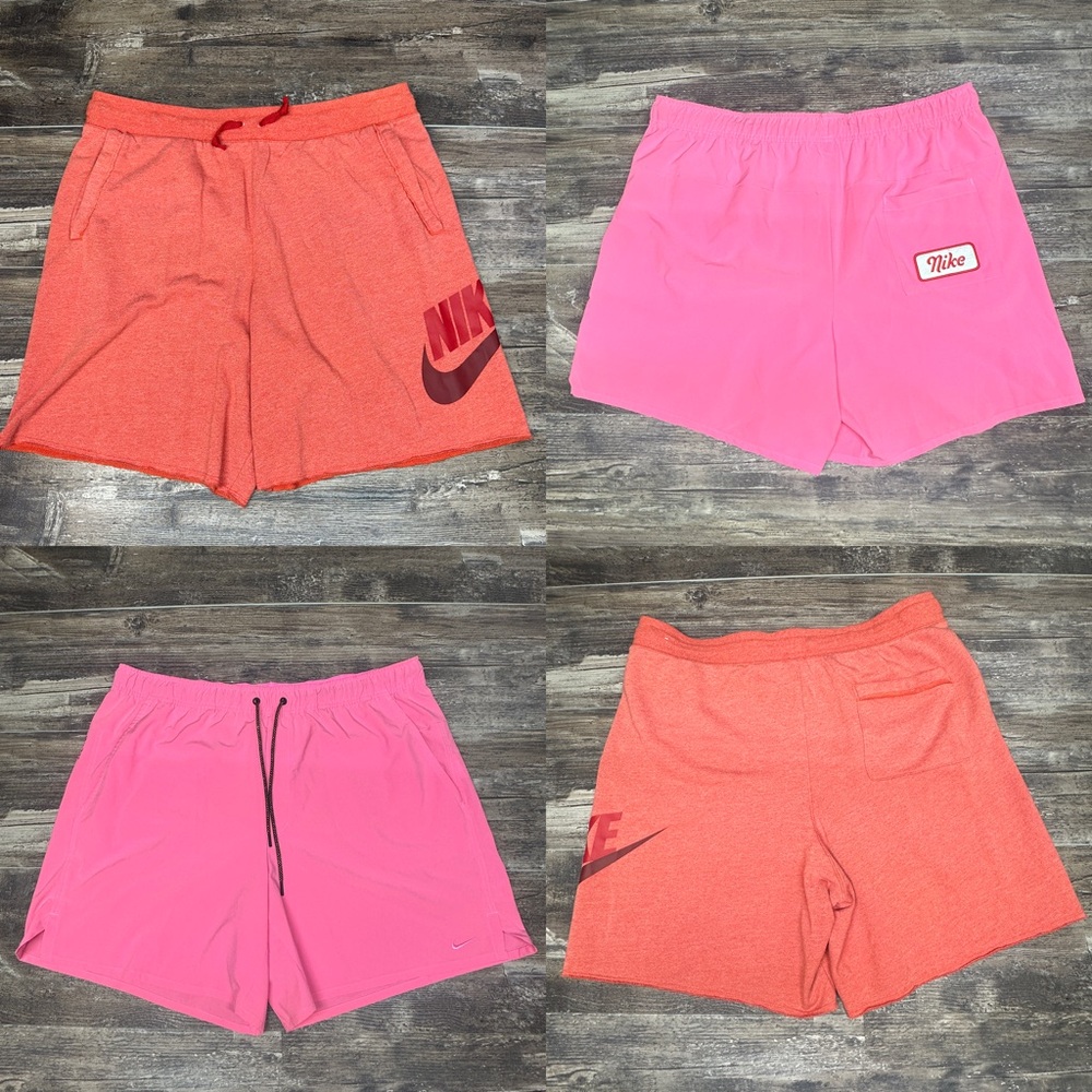 Nike Shorts Bundle XXL 2 Pair Dri Fit + Fleece Big Logo Swoosh EUC
